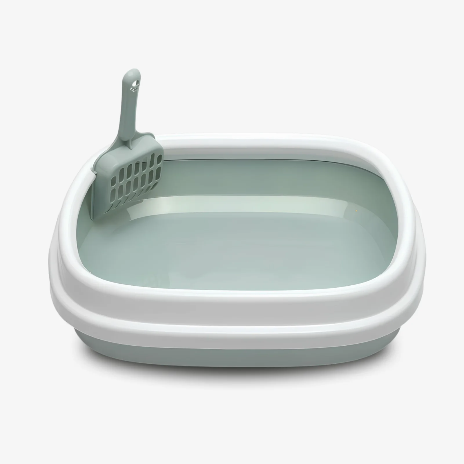 Лоток для кошек 48 см х 40 см х 14 см цвет в ассортименте (голубой, розовый, зеленый, пурпурный)