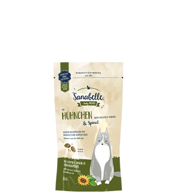 Sanabelle хрустящие подушечки с Курицей и Шпинатом