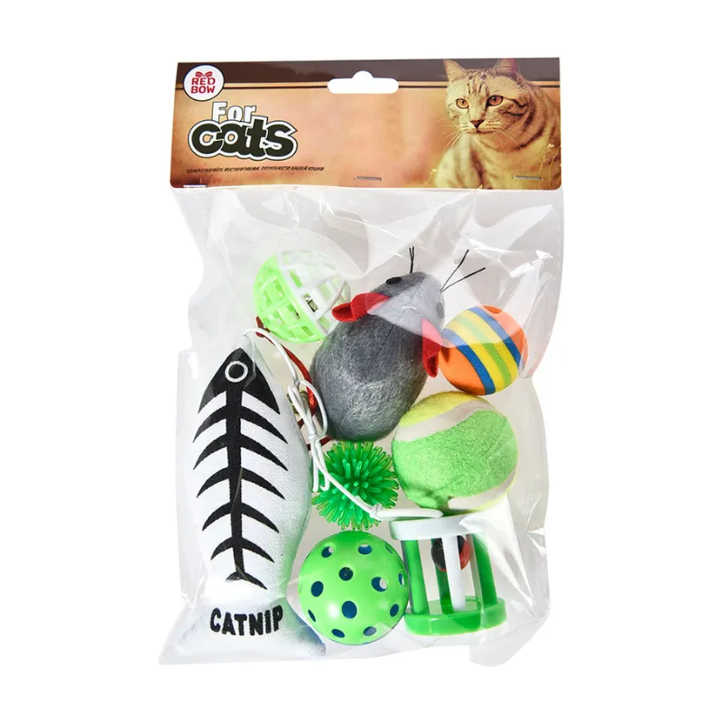 Набор игрушек для кошек, 8 шт
