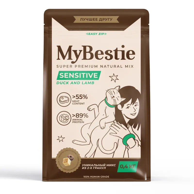 MyBestie Sensitive Cat Утка с Ягненком