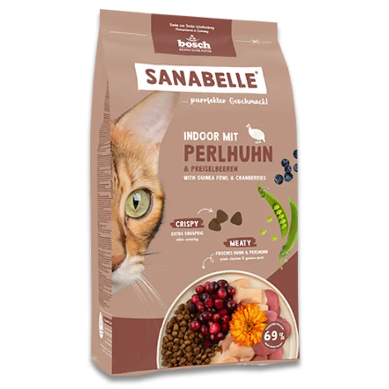 Sanabelle Indoor mit Perlhuhn & Preiselbeeren ( Индор с цесаркой)