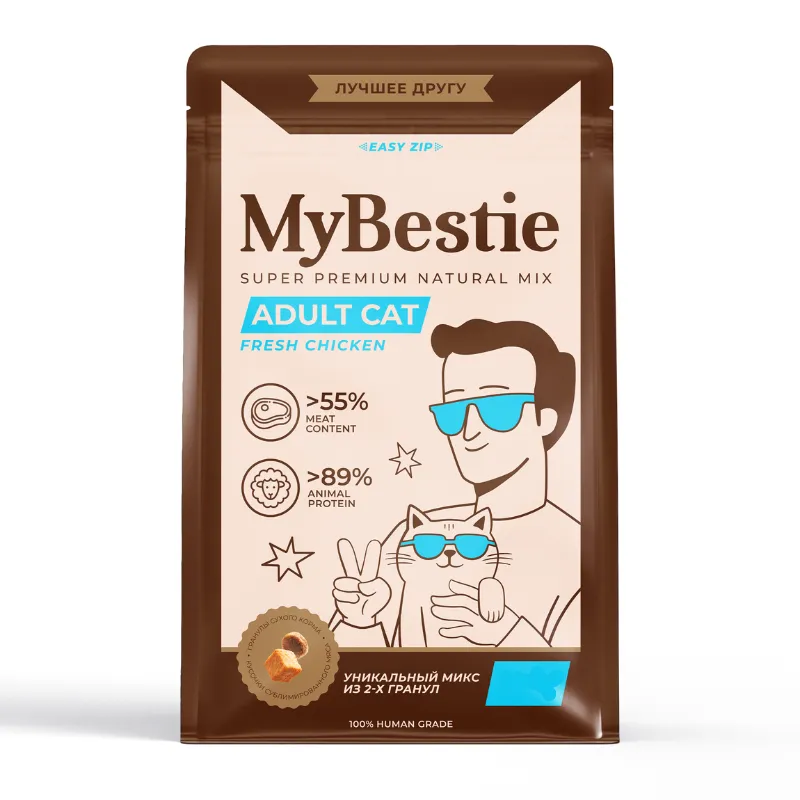 MyBestie Adult Cat с Курицей 8 кг