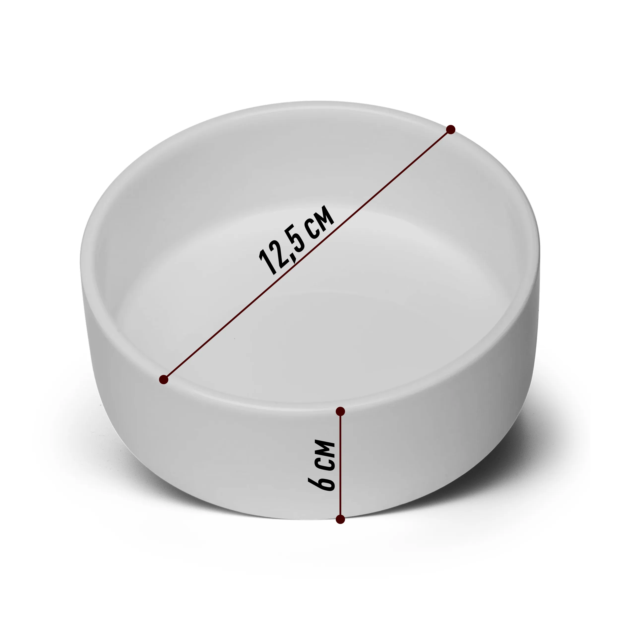 Миска керамическая для кошек и собак, 700 мл