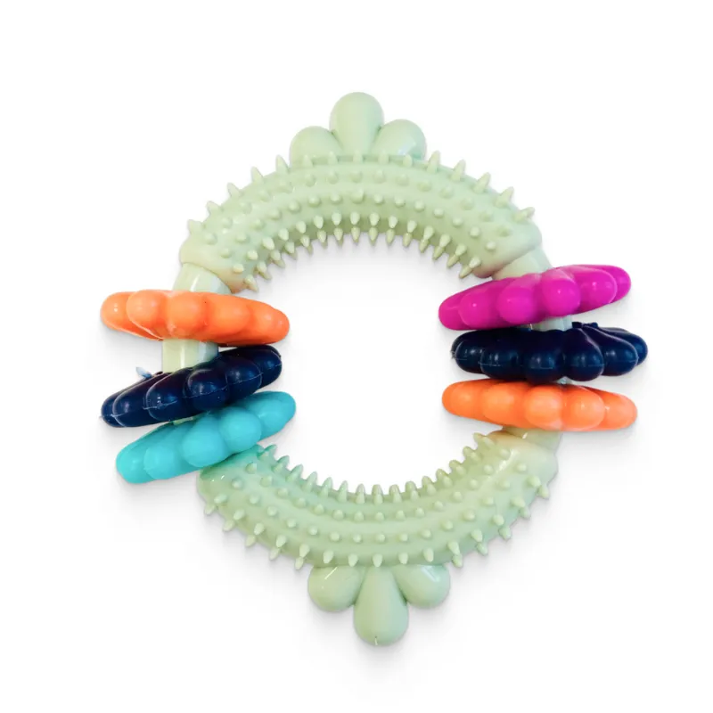 Игрушка резиновая для собак жевательная "Кольцо с цветами"